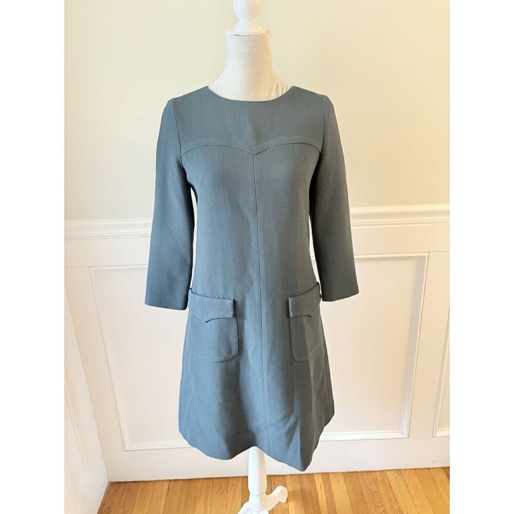 Jane Atelier Nancy Flap Pocket Dress Muted Green UK8 US4 Goat London